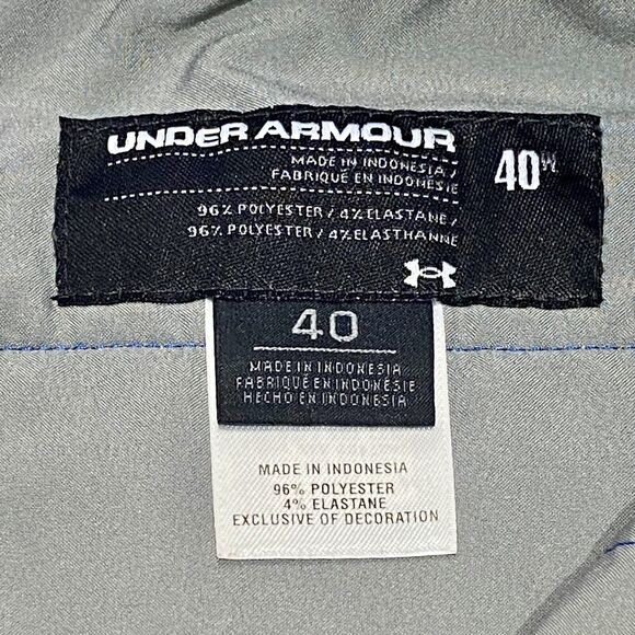 Under Armour Golf Shorts Men’s 40 (6.5” Inseam) Blue Striped Performance Stretch - Picture 6 of 7